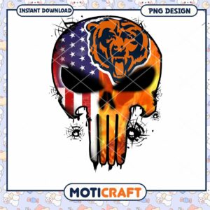 Chicago Bears Punisher Skull PNG