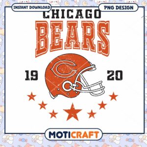 Chicago Bears Helmet PNG Design 1920