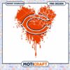 Chicago Bears Heart PNG Design