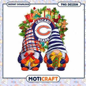 Chicago Bears Christmas Gnomes PNG
