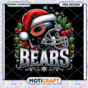 Chicago Bears Christmas PNG Design
