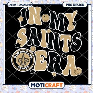 Cheerful New Orleans Saints Era PNG Design for Instant Download