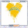 Chargers Heart PNG Design Instant Download