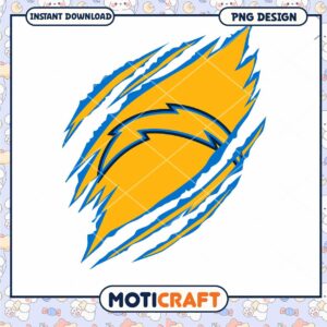 Chargers Logo PNG Ripped Design