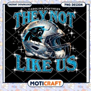 Carolina Panthers They Not Like Us PNG Design Instant Download