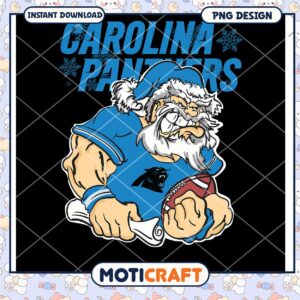 Carolina Panthers Santa PNG Design