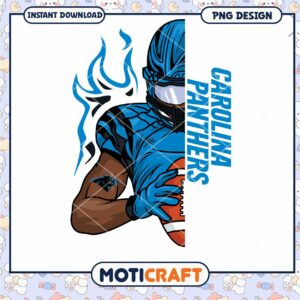 Carolina Panthers PNG Football Player Design