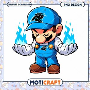 Carolina Panthers Mario PNG Design