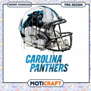Carolina Panthers Helmet PNG Design
