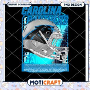 Carolina Panthers Helmet PNG Sublimation Design