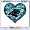 Carolina Panthers Heart Shaped PNG Design for Instant Download