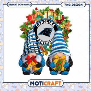 Carolina Panthers Gnomes Christmas PNG