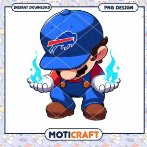Buffalo Bills Mario PNG Instant Download