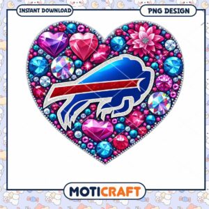 Buffalo Bills Heart PNG Sublimation