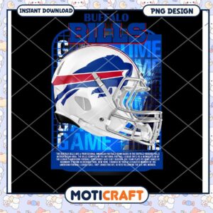 Buffalo Bills Helmet PNG Design for Instant Download Artwork