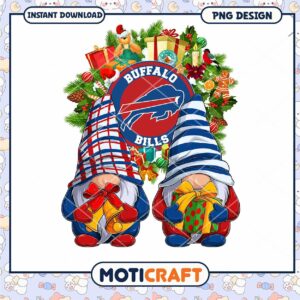 Buffalo Bills Gnomes Christmas PNG Design