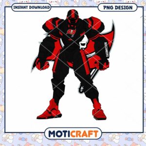 Buccaneers Robot PNG Design Instant Download