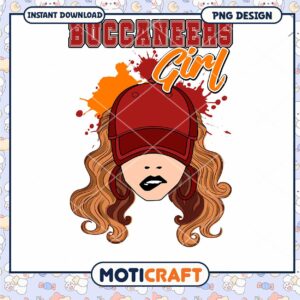 Buccaneers Girl PNG Design Instant Download