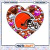 Browns Football Heart PNG Design