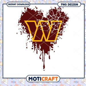 Broken Heart W Letter PNG Design