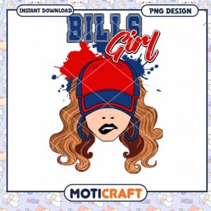 Bills Girl PNG Sublimation Design