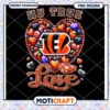 Bengals Heart Rhinestone PNG Design 2 Bengals Heart Rhinestone PNG Design
