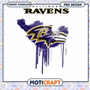 Baltimore Ravens Watercolor PNG Design