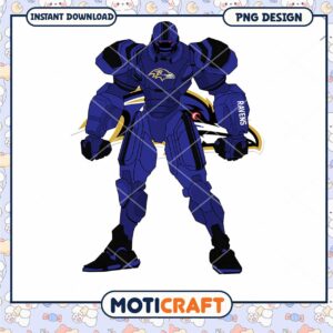 Baltimore Ravens Robot PNG Design