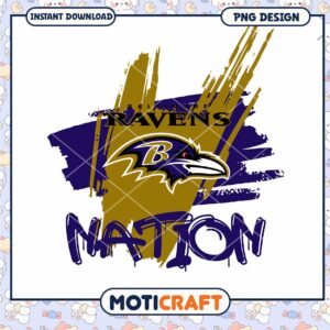 Baltimore Ravens Nation PNG Design