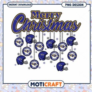 Baltimore Ravens Merry Christmas PNG Design