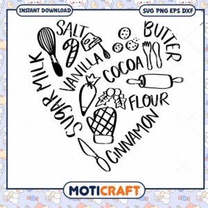 Baking Heart SVG PNG Christmas Cookies Design