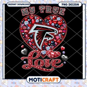 Atlanta Falcons Heart Love PNG Design
