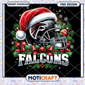 Atlanta Falcons Christmas Helmet PNG