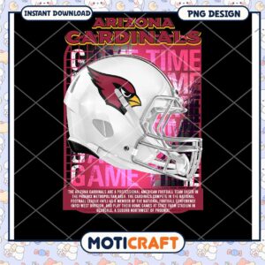 Arizona Cardinals PNG Design Instant Download Football Helmet Art