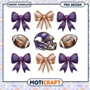 Vikings Football PNG Design Instant Download
