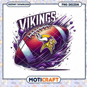 Vikings Football PNG Design Instant Download for Fans and Crafters