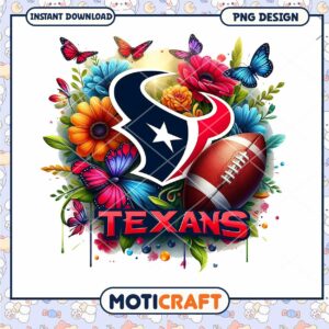 Texas Texans Floral PNG Design