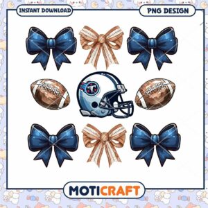 Tennessee Titans PNG Football Bow Clipart