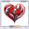 Tampa Bay Buccaneers Heart PNG Design 1 Tampa Bay Buccaneers Heart PNG Design