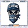 Seahawks Skull PNG Design Instant Download