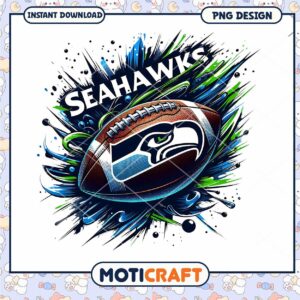 Seahawks PNG Football Design Instant Download