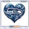 Seahawks Heart PNG Design Instant Download
