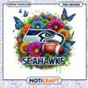 Seahawks Floral PNG Sublimation Design