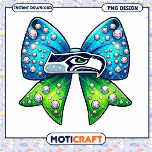 Seahawks Bow PNG Sublimation Design