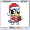 Santa Dog PNG Design for Football Fans Instant Download Gift 1 Santa Dog PNG Design for Football Fans Instant Download Gift