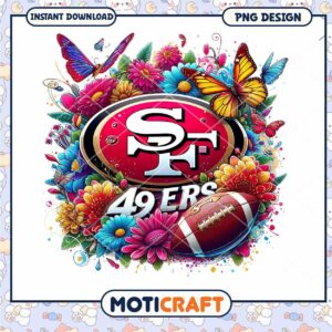 San Francisco 49ers Floral PNG Design