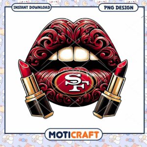 San Francisco 49ers Lips PNG Design