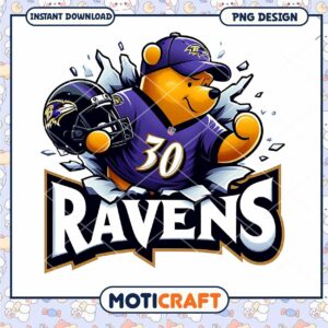 Ravens Winnie the Pooh PNG Design