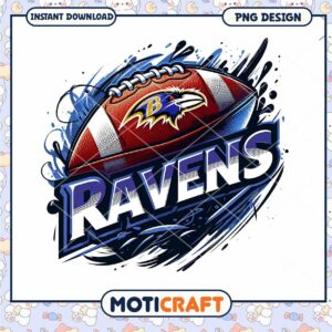 Ravens Football PNG Design Instant Download for Fans and Crafts