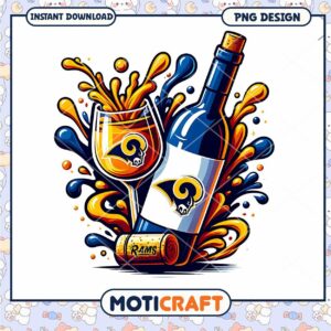 Rams Wine PNG Design Instant Download